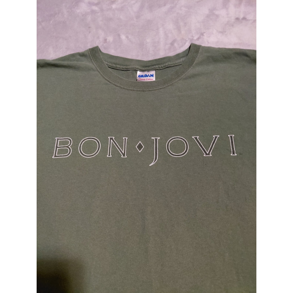 Bon Jovi World Tour 2007-2008 Green T- Shirt Size X-Large Gildan - Picture 4 of 9